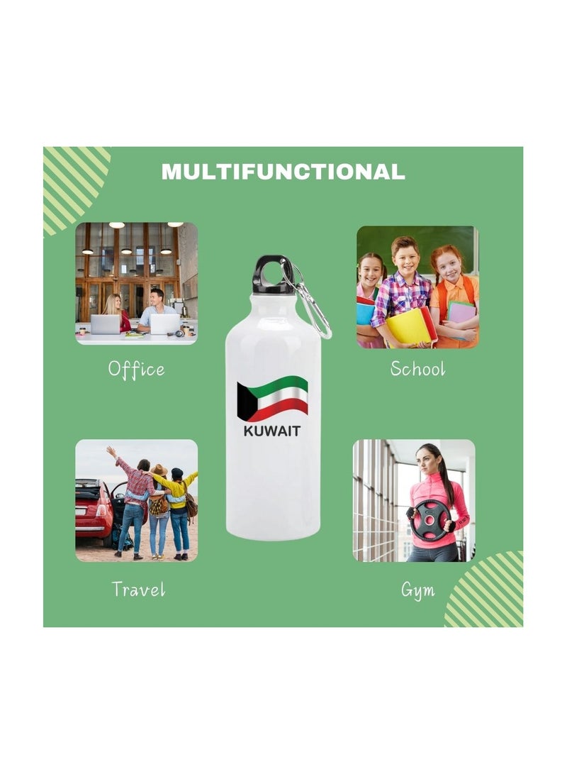 PRINTSHOP4ME Kuwait National Day Water Flask - Celebrate with the City Skyline - Aluminum Sports Water Bottle - Perfect for Gifts and Hydration - Image 4
