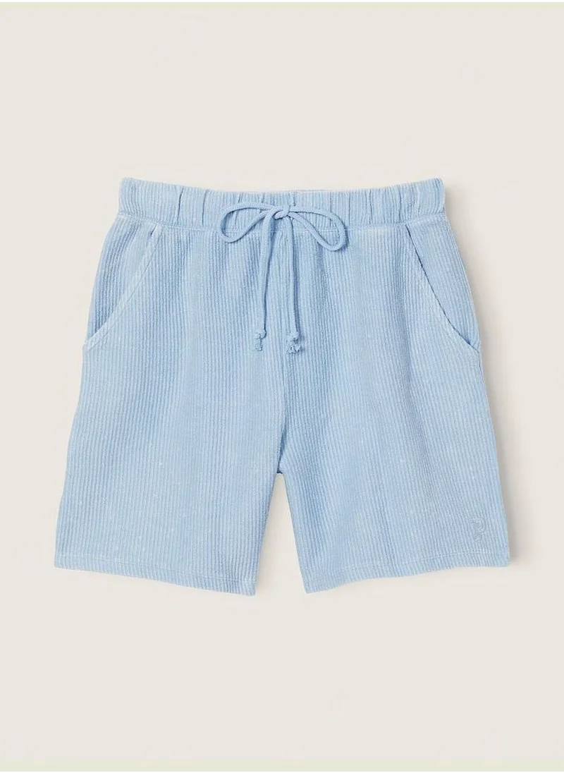 PINK 6" Ribbed Dad Sweat Shorts