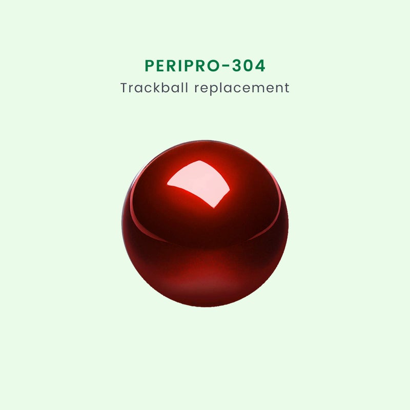 Perixx Peripro-304 Trackball, 2.17 Inch Large Replacement Ball for Periboard and Kensington Mouse, Glossy Red, 18033 - Image 2
