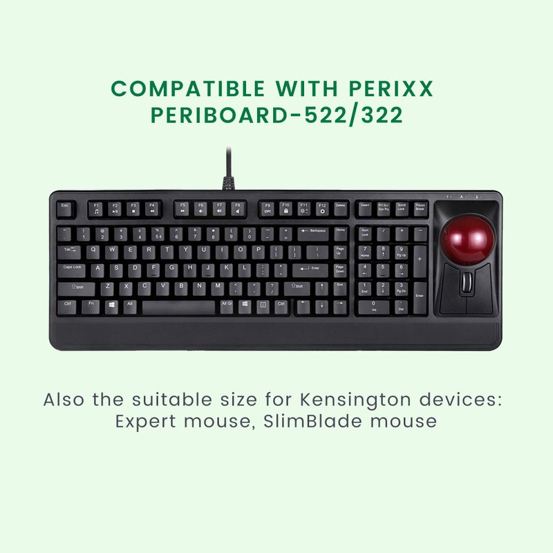 Perixx Peripro-304 Trackball, 2.17 Inch Large Replacement Ball for Periboard and Kensington Mouse, Glossy Red, 18033 - Image 3