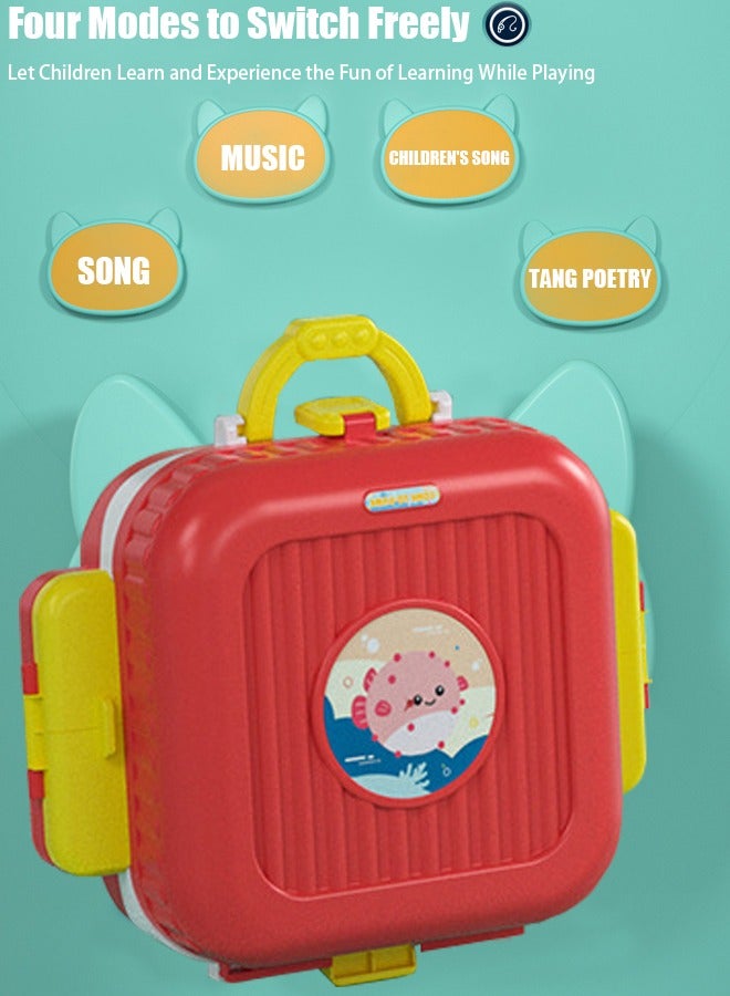 VUCATIN ألعاب صيد السمك للأطفال، ألعاب ميزان التوازن، ألعاب تفاعلية بين الوالدين والطفل، مع قصص موسيقية، صنارتا صيد، 21 سمكة، ألعاب تعليمية ومؤثرات صوتية (أحمر) - Image 5