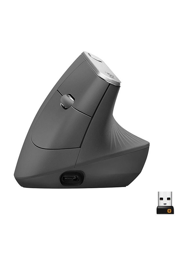 Logitech MX Vertical Ergonomic Wireless Mouse With USB Receiver Graphite - Image 1