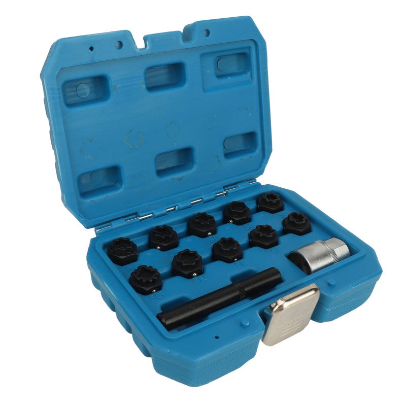 Anti Theft Wheel Locking Nut Key Kit 10-Piece Set For Mercedes - Rustproof Metal 1/2 Inch Drive Lug Nut Removal Tool for Auto Repair - Image 3