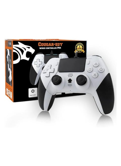 Cougar Dualshock Wired Controller For PS4 -PS5 Model - White t29