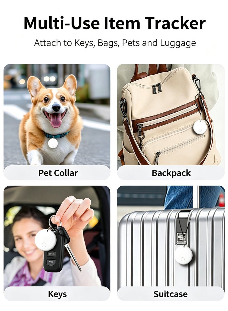 jaexest 2 Pack Dual‑System Bluetooth Air Tracker Tag Works with iOS Find My and Google Find Hub App IP66 Waterproof Dustproof Replaceable Battery Item Finder Alarm Locator for Keys Luggage Backpack Wallet - Image 2