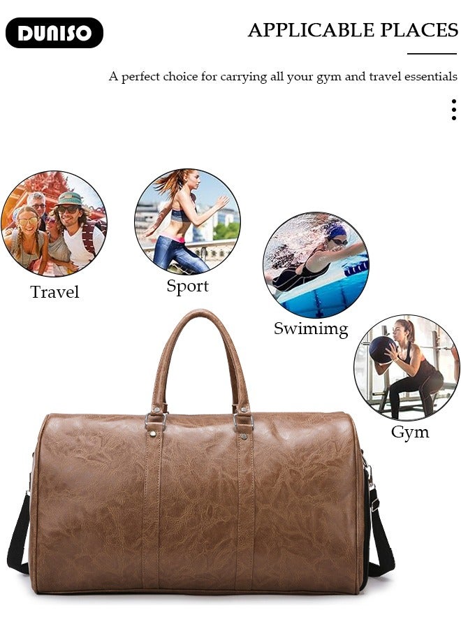 DUNISO Travel Duffel Bag Luggage Collection Business Travel Suitcase Weekender Overnight Bag Large Carry On Airport Bag for Travel Business Trips Sports Duffel Bag Gym Sports Luggage Bags  - Image 3