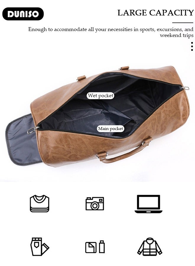 DUNISO Travel Duffel Bag Luggage Collection Business Travel Suitcase Weekender Overnight Bag Large Carry On Airport Bag for Travel Business Trips Sports Duffel Bag Gym Sports Luggage Bags  - Image 5