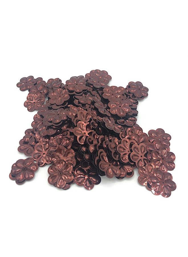 Pack of 420 Pieces Flower Shaped Center Hole Loose Spangles or Sequins 18 Millimeter - Image 1