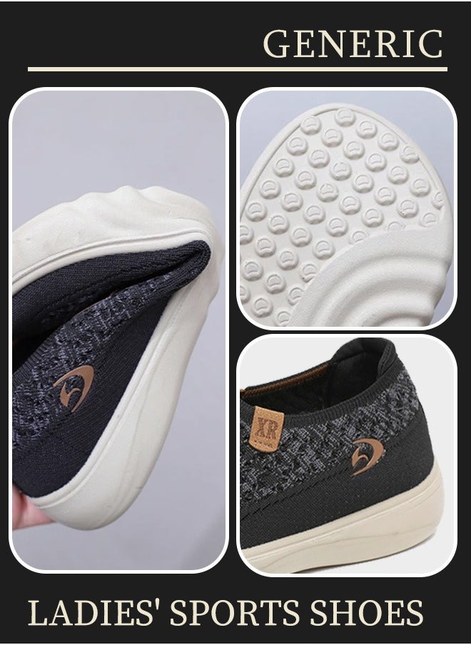 Generic - Ladies' sports shoes with mesh design, perfect for fitness running and casual wear. Lightweight, breathable, non-slip and ideal for gym wear. Comfortable and casual with built-in memory foam for tennis and jogging. - Image 1