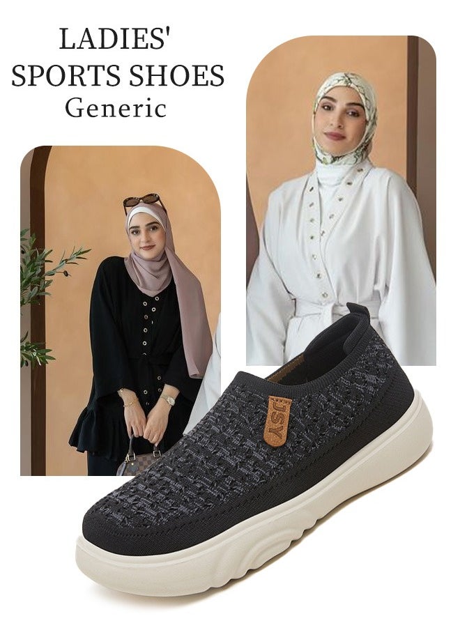 Generic - Ladies' sports shoes with mesh design, perfect for fitness running and casual wear. Lightweight, breathable, non-slip and ideal for gym wear. Comfortable and casual with built-in memory foam for tennis and jogging. - Image 1