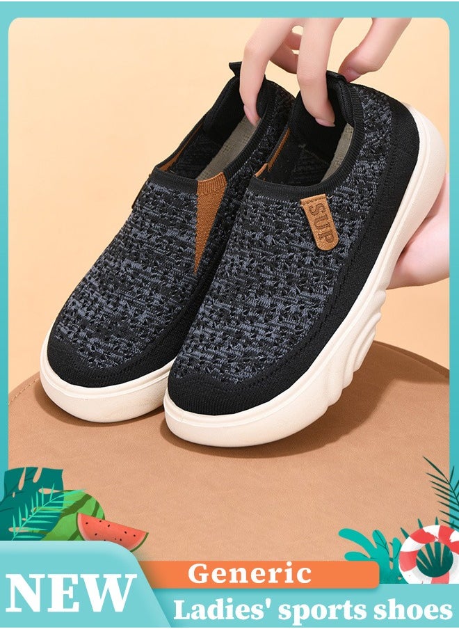 Generic - Ladies' sports shoes with mesh design, perfect for fitness running and casual wear. Lightweight, breathable, non-slip and ideal for gym wear. Comfortable and casual with built-in memory foam for tennis and jogging. - Image 1