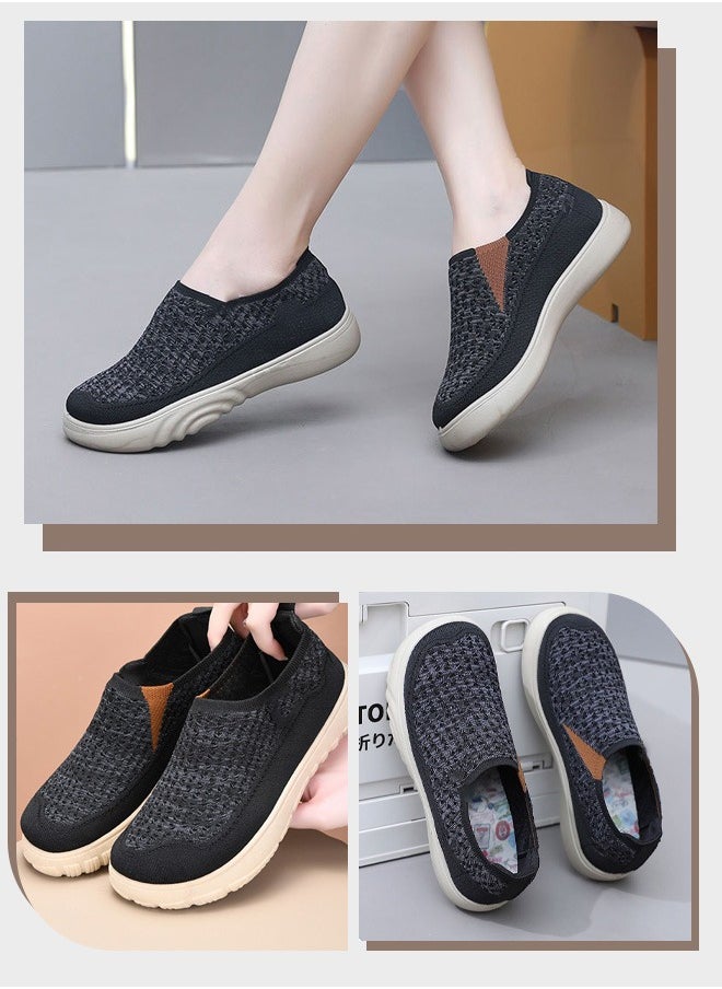Ladies' sports shoes with mesh design, perfect for fitness running and casual wear. Lightweight, breathable, non-slip and ideal for gym wear. Comfortable and casual with built-in memory foam for tennis and jogging.