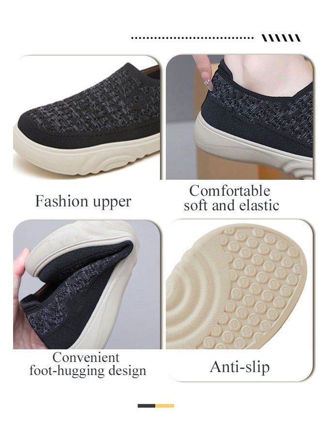 Ladies' sports shoes with mesh design, perfect for fitness running and casual wear. Lightweight, breathable, non-slip and ideal for gym wear. Comfortable and casual with built-in memory foam for tennis and jogging.
