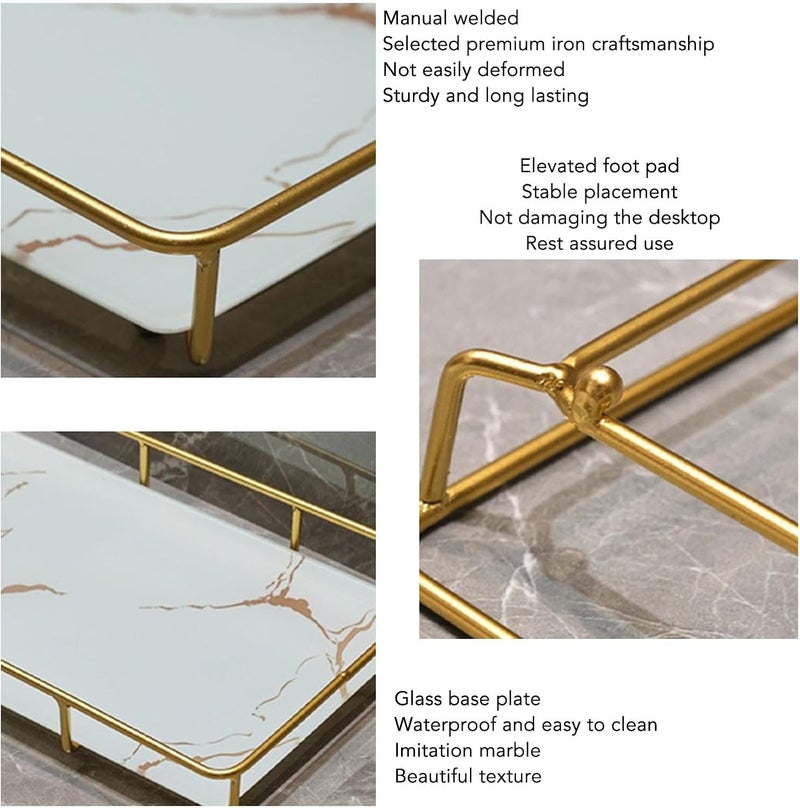 [Expert recommended] Bathroom Vanity Tray, Modern Stylish Anti Slip Holder Kitchen Countertop Storage Organizer Rectangular Dish Soap Container with Metal Frame for Hotel Table Restroom (S White) Seasonal discount Integrated practical design Affordable for all customers Local trackable shipment Cleaner resistant Just landed in store Market aligned local stock Globally trusted affordable quality Practical design Cost effective fine quality All governorates deliver Globally trusted quality Wide use compliant quality Exclusive bargain All-item unified delivery Saudi market essential Irresistible price Practical daily solution Save time & effort Indoor outdoor use Protective coating Smooth joint User tested optimized build Fine detail - Image 4