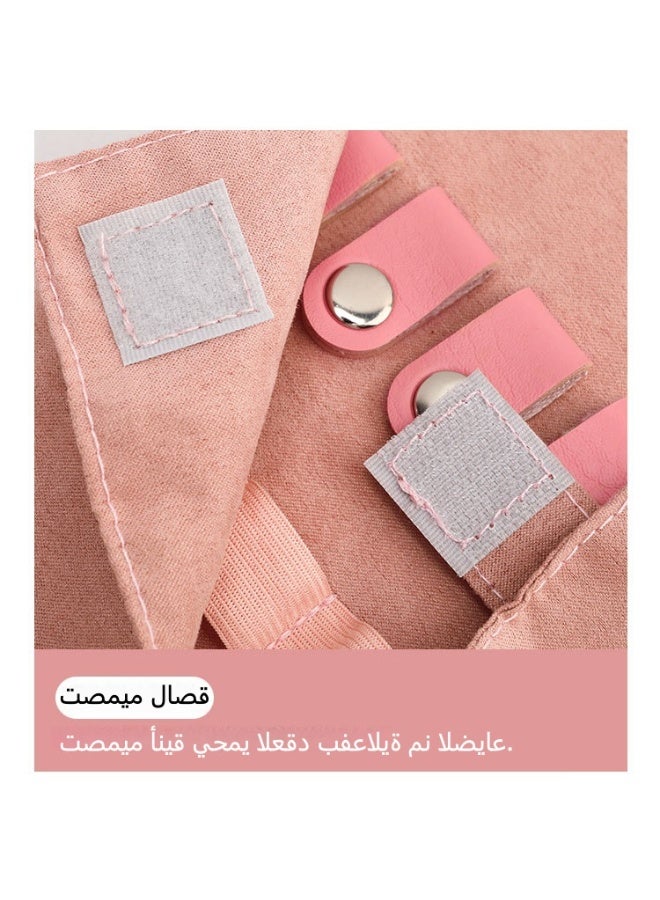 SKT Shiketro Becko Jewelry Organizer Roll Travel Jewel Bag case for Multiple Necklaces, Rings, Bracelets, Supple Leather & Suede, Large Capacity Without Crease, Lightweight, Portable & Practical (Blue) - Image 5