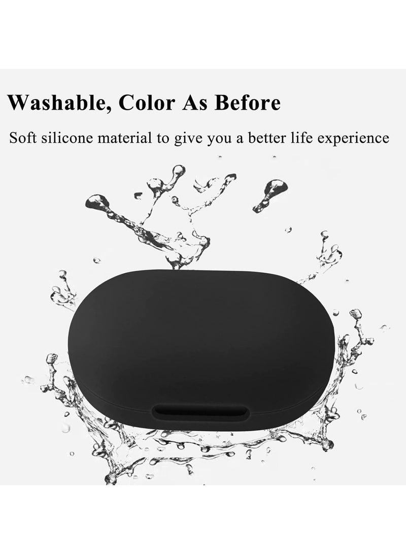 Silicone Case Compatible with Anker Soundcore Space A40, Protective Cover with Carabiner (Black) - Image 4