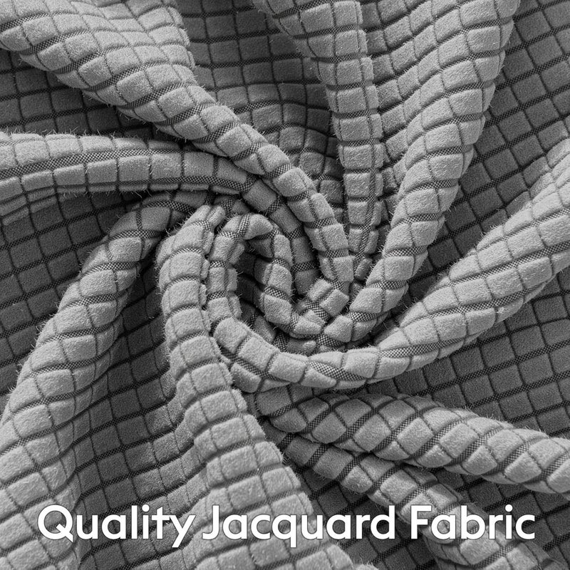 MIYE Jacquard Fabric Box Spring Cover,Super Stretchy Wrap Around 4 Sides Elastic Bed Skirt,Wrinkle & Fading Resistant,Washable & Easy Fit. (Light Grey, Queen) - Image 4