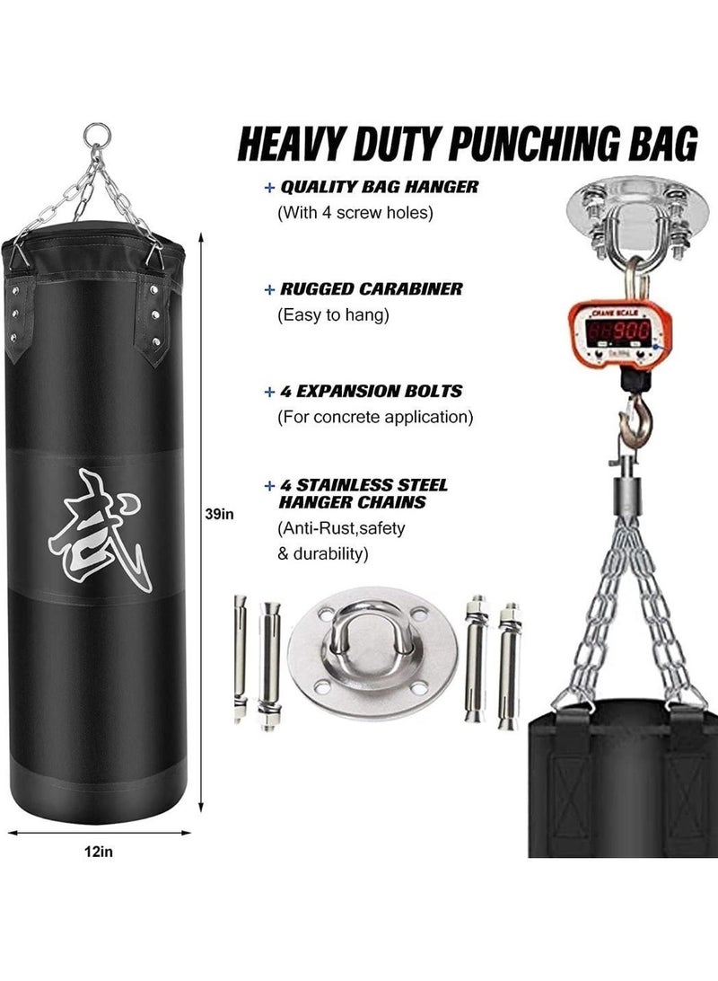 ChenDa Hanging Heavy-Duty Punching Bag Set, Unfilled – Kickboxing Bag with Hand Towel for Teens & Adults - Image 5