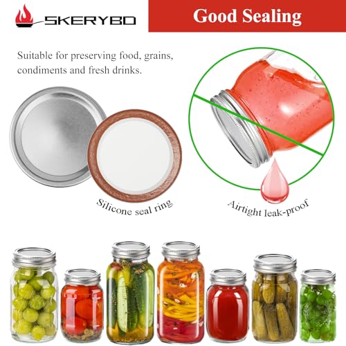 SKERYBD 36 PCS Regular Mouth Canning Lids, Lids for Mason Jar, Split-Type - Image 2