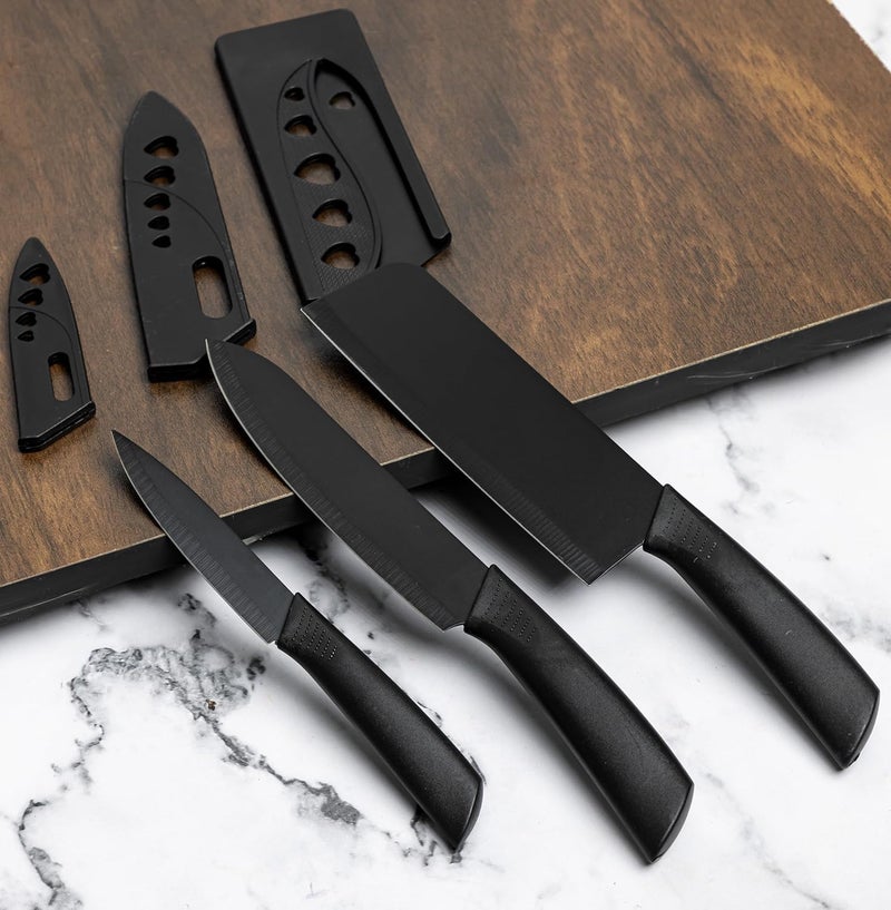 McCook Stainless Steel 3 Pieces Chef Knife Set.Meat Knife with Sharp Blade with Ergonomic Handle for Home Kitchen and Restaurant - Image 4