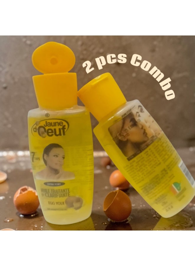 Jaune D’Oeuf Egg Yolk Nourishing Body Oil 2pc Combo – Hydrating & Brightening Skin Care Oil (2x50ml) - Image 1