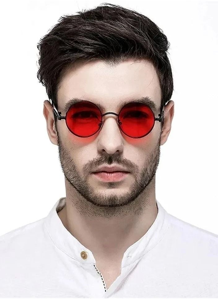 General - Retro Steampunk Sunglasses for Women and Men Round Lens Metal Frame - Image 1