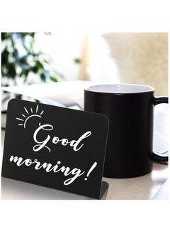 Y&D Mini Chalkboard Signs with 3 Marker Pens and 1 Gray Cleaning Cloth Small Black Chalk Board Erasable Rectangle for School Message Sign Wedding Birthday PartyPackage Cont  - Image 2