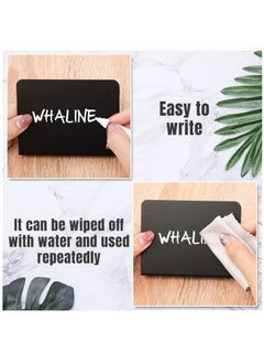 Y&D Mini Chalkboard Signs with 3 Marker Pens and 1 Gray Cleaning Cloth Small Black Chalk Board Erasable Rectangle for School Message Sign Wedding Birthday PartyPackage Cont  - Image 5