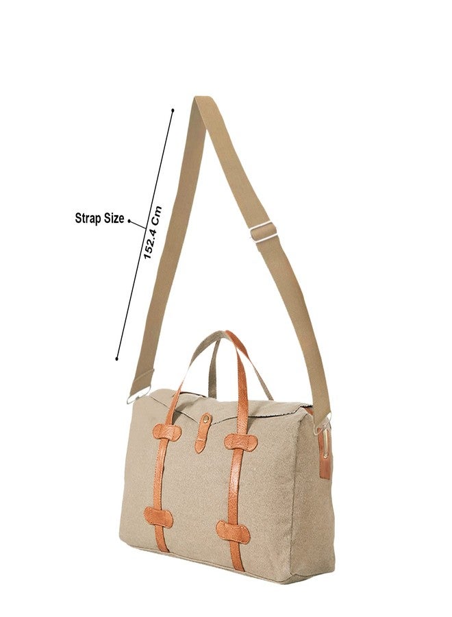 Mona B 30L Travel Duffle Bag for Men and Women with Adjustable Shoulder Strap - Brown - Image 5
