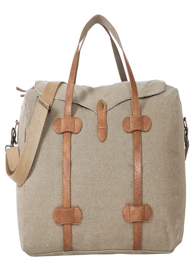 Mona B 30L Travel Duffle Bag for Men and Women with Adjustable Shoulder Strap - Brown - Image 1