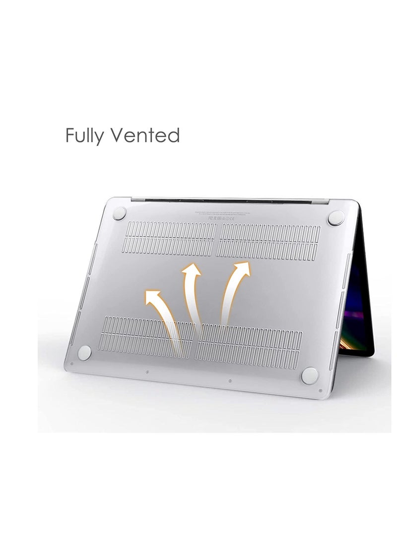 Case for MacBook Air 13 Inch A2337 (M1) / A2179 / A1932 (2021 2020 2019 2018 Release) - Snap On Hard Shell Case Cover for New MacBook Air 13 Retina Display with Touch ID, Crystal Clear