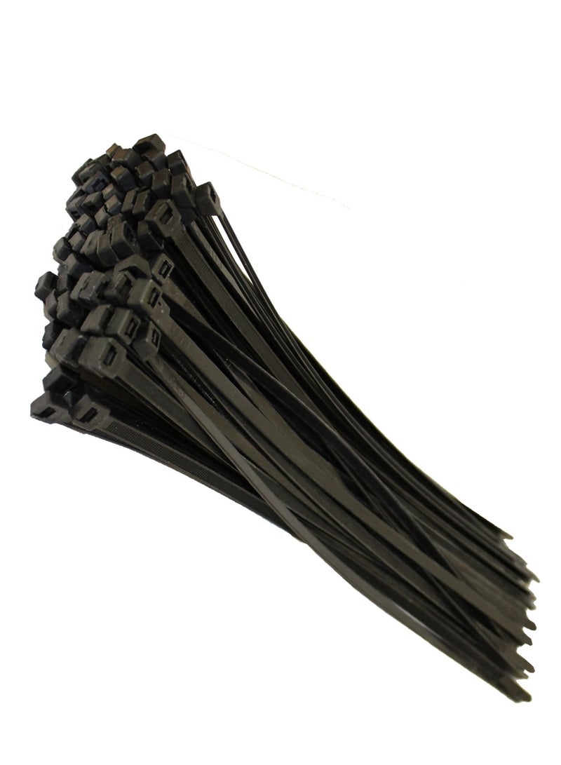 Cable Ties 140mm x 2.5mm Strong and Durable Zip Ties for Electrical, Networking, and Home Use, Black Colour Pack of 100 Ties