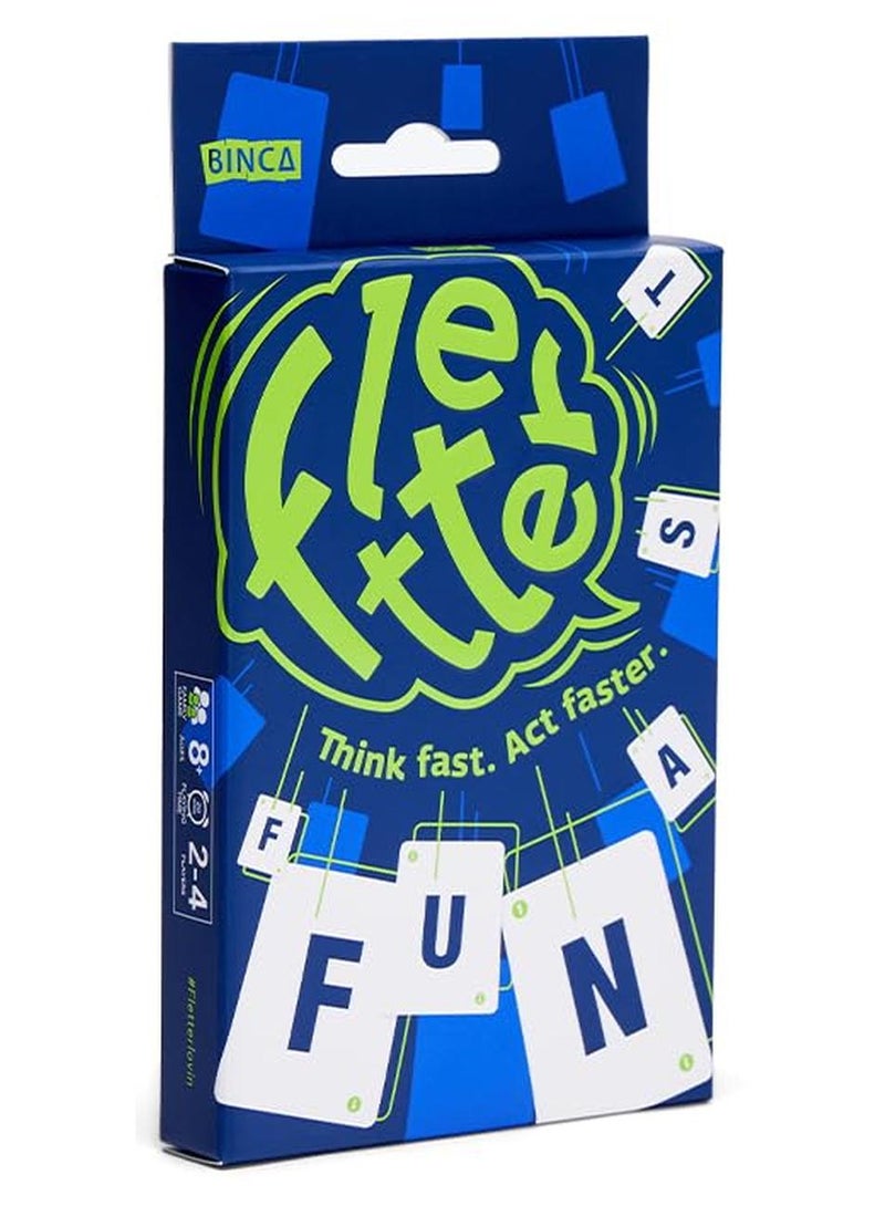 BINCA لعبة فليتر - لعبة بطاقات ممتعة لجميع الأعمار، لعبة عائلية سريعة للأطفال، المراهقين والبالغين، اختبر مفرداتك، هدايا عائدة للحفلات، هدايا للأطفال من عمر 5، 6، 7، 8 سنوات (2-4 لاعبين) - Image 1