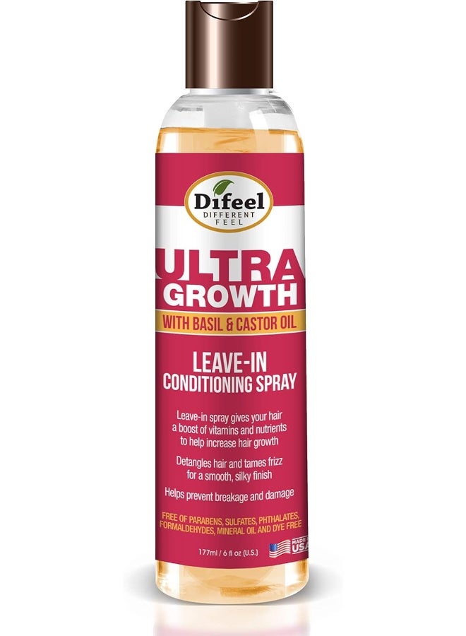 Ultra Growth Basil & Castor Hair Oil Leave-In Conditioning Spray 180Ml
