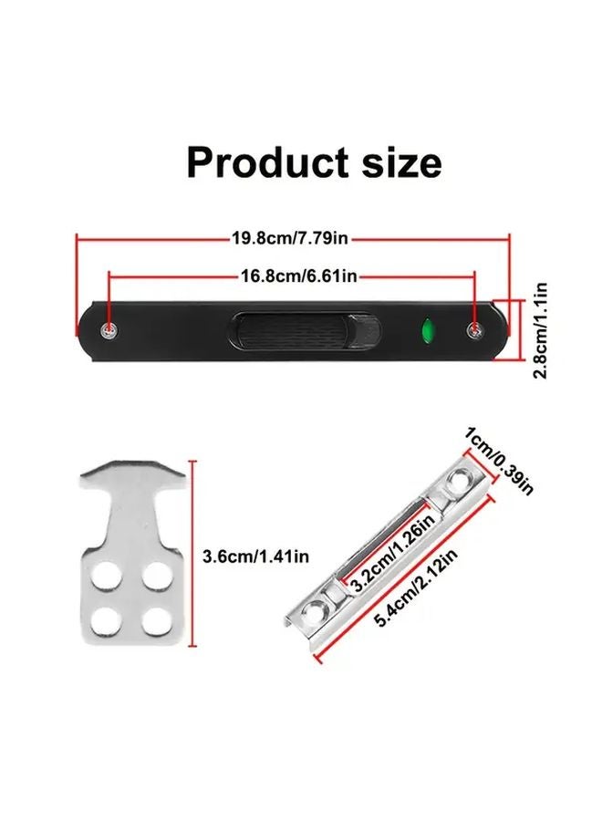 Gray Double Sided Zinc Alloy Door Window Lock Anti Theft Heavy Duty No Battery Needed - Image 4