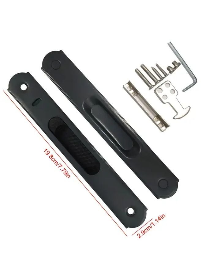 Gray Double Sided Zinc Alloy Door Window Lock Anti Theft Heavy Duty No Battery Needed - Image 1