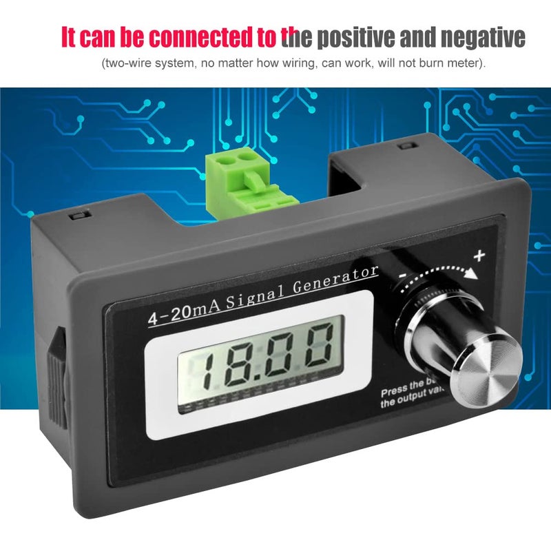 Jadeshay مولد إشارة حلقة تيار ثنائية الأسلاك Jadeshay 4-20mA مع شاشة LCD، مدى موسع 3-21mA، دقة 0.5% لاختبار معايرة المحولات، PLC والتحكم الصناعي، مشفر دوار، تخزين الذاكرة - Image 2