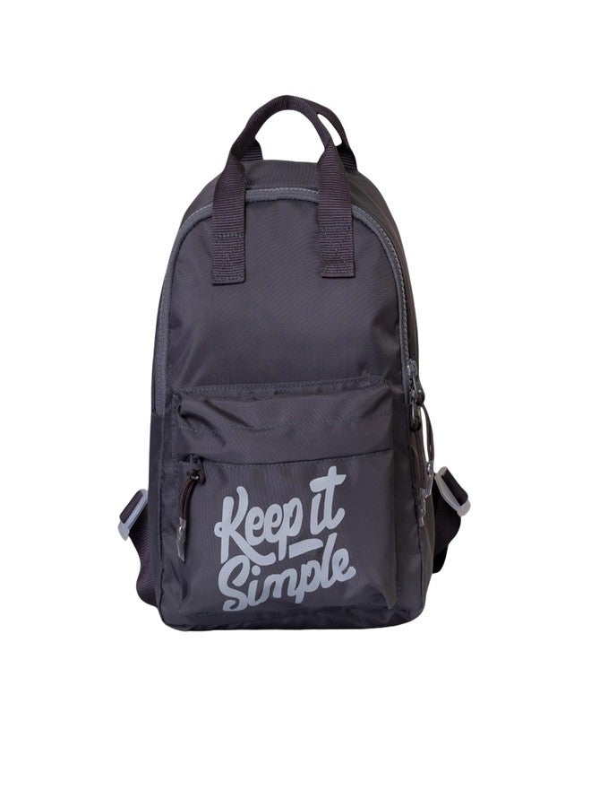 QIPS Keep It Simple 11-Inch Stylish & Trendy Mini Backpack for Travel, College & Daily Use | Compact & Durable Bag for Girls & Women - Dark Grey - Image 1
