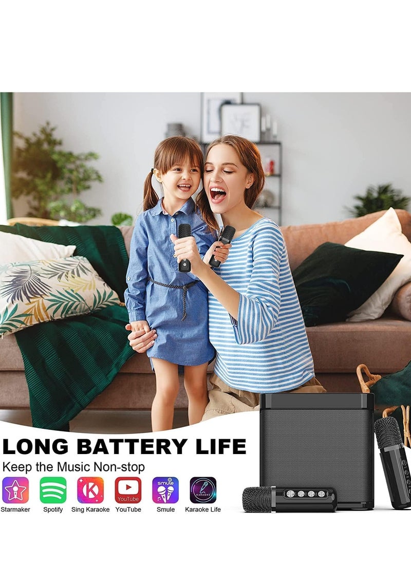 ELTRAZONE Portable Bluetooth Speaker Karaoke Machine for Adults/Kids - 2 Wireless Microphones, PA System with Echo & Vocal Cut, Bluetooth Karaoke Speaker, Singing Machine for Parties, Christmas, YS-203  - Image 3