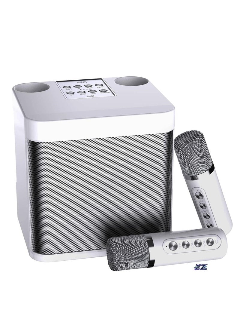ELTRAZONE Portable Bluetooth Speaker Karaoke Machine for Adults/Kids - 2 Wireless Microphones, PA System with Echo & Vocal Cut, Bluetooth Karaoke Speaker, Singing Machine for Parties, Christmas, YS-203  - Image 1