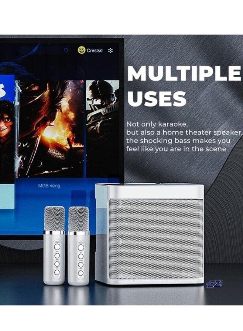 ELTRAZONE Portable Bluetooth Speaker Karaoke Machine for Adults/Kids - 2 Wireless Microphones, PA System with Echo & Vocal Cut, Bluetooth Karaoke Speaker, Singing Machine for Parties, Christmas, YS-203  - Image 2
