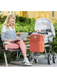 KITCHENOO Multifunctional Baby Diaper Bag Backpack with Portable Bassinet and Insulated Bottle Pockets  - Image 5