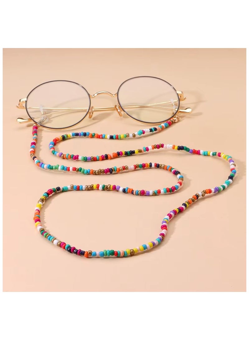 Colorful Beaded Glasses Chains Eyeglasses Holder Straps Cords Lanyard Fashion Sunglasses Lanyard