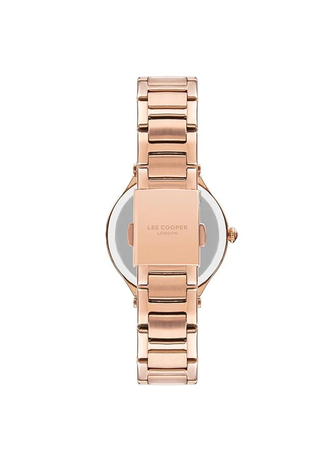 لي كوبر Lee Cooper LC07440.420 Women's Analog Display Watch & Metal Strap Rose Gold