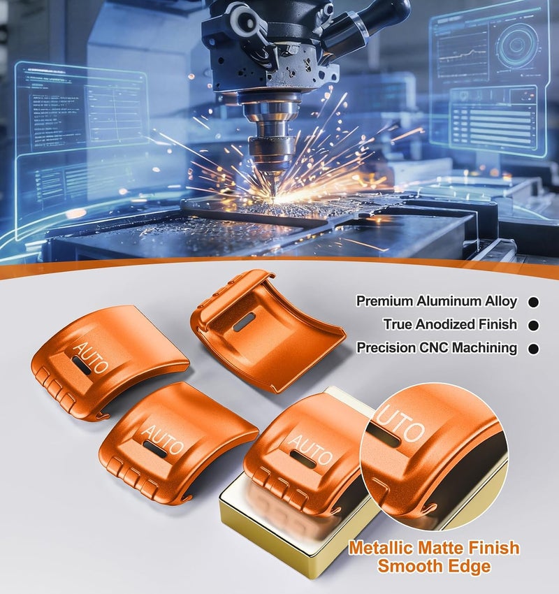 Eamplest Upgrade Metal Window Switch Button Cover Fit for Jeep Wrangler JK JKU 2018 2017 2016 2015 2014 2013 2012 2011 Accessories,Interior Trim Kit 4PCS (Orange) - Image 4
