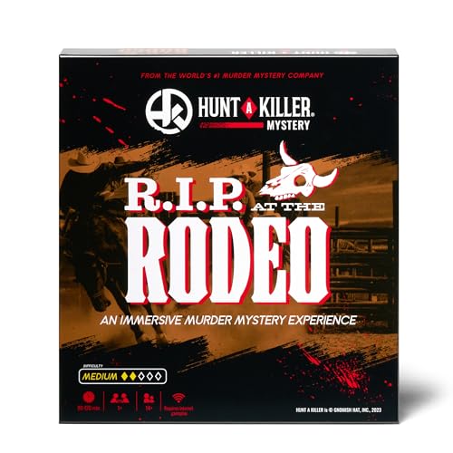 Hunt A Killer RIP at The Rodeo Solve The Murder of a Rodeo Clown Mystery Box Game for True Crime Fans Murder Mystery Game for Adults Play Detective at Home Designed for 1 Players Ages 14 - Image 1