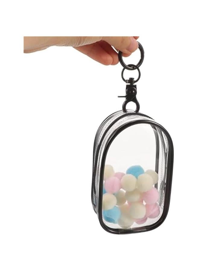 Arabest Clear Figure Display Bag with Keychain, Portable Dustproof Mini Doll Pouch Carrying Case, Hanging Blinds Box Organizer Keychain Pouch Charms for Collectibles - Image 2