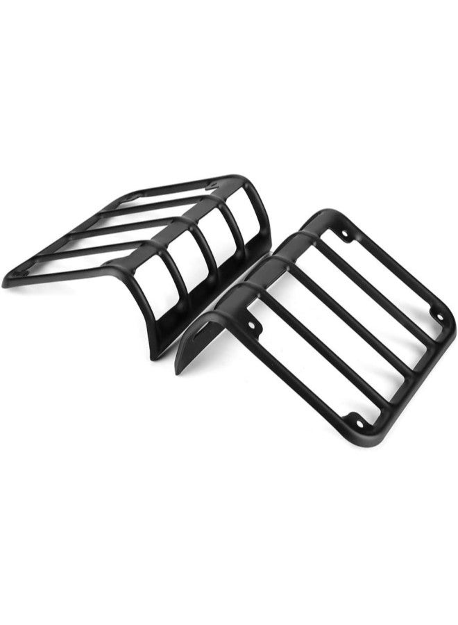 klarako 1 Pair Aluminum Light Guard Cover Tail Car Rear Taillight Lamp Cover Guard Protector Antirust for JK Wrangler 0716 - Image 2