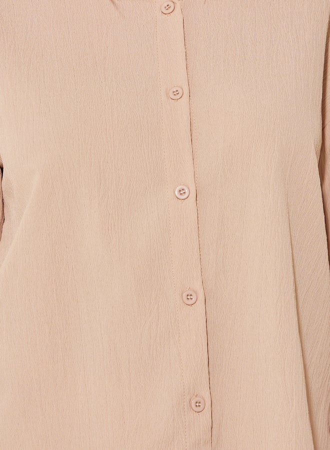 Take Two Solid Spread Collar Shirt and Skirt Co-Ords - Image 4