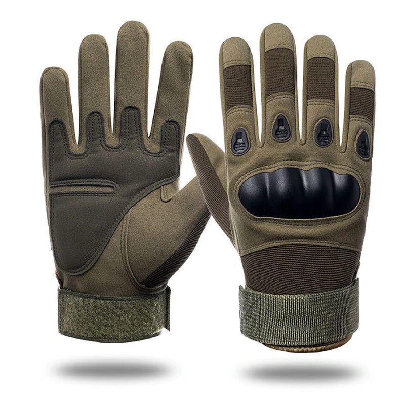 Zacharias Men's Full Finger Bike & Gym Gloves (Green_Pack of 1 Pair) - Image 1